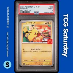 2025 POKEMON JP MCDONALD'S PROMO #020 PIKACHU PSA 9 - Image 1