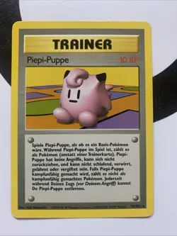 NM Vintage - Pokemon TRAINER Piepi-Puppe 70/102 Base - DE Dutch Clefairy Doll - Image 1