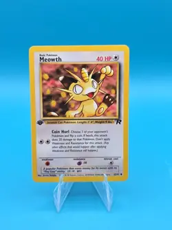 Meowth 62/82 Pokemon TCG 1st Edition Team Rocket Regular NM - Image 1