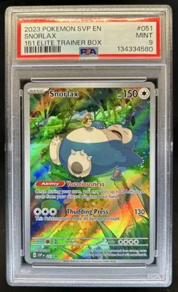 2023 Pokemon SV Black Star Promos Snorlax #051 PSA 9 - Image 1