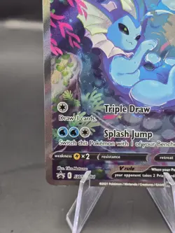Pokemon TCG Vaporeon V Full Art Holo Promo SWSH181 210 HP Sword & Shield English - Image 4