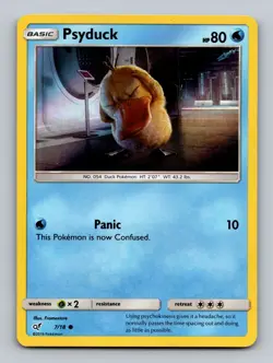 Psyduck 7/18 Common Detective Pikachu Pokemon Holo Near Mint - Image 1