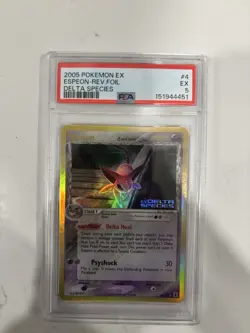 Espeon 4/113 Delta Species Reverse Holo Rare PSA 5 Graded Pokemon TCG - Image 1