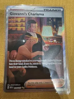 Pokemon TCG 151 Full Art Trainer Giovanni's Charisma 204/165 - Image 1