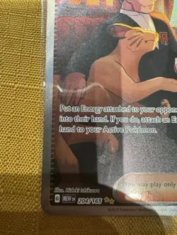 Pokemon TCG 151 Full Art Trainer Giovanni's Charisma 204/165 - Image 5