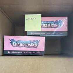 LOT OF 2 Chaos Rising Pokemon Center ETB Elite Trainer Box ❕IN HAND ❕ - Image 1