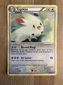 Pokemon TCG Togekiss HS-Undaunted 9/90 Holo Holo Rare HP - Image 1