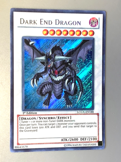 yugioh Dark End Dragon LCGX-EN188 Secret rare 1st Edition near mint - Image 1