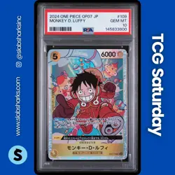 2024 ONE PIECE 500 YEARS IN THE FUTURE JP #OP07-109 MONKEY.D.LUFFY SR PSA 10 - Image 1