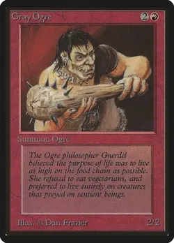 Gray Ogre Limited Edition Beta NM MTG - Image 1