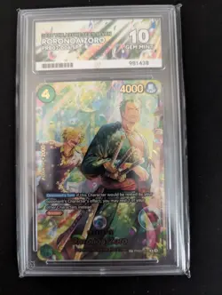 One Piece CCG Roronoa Zoro PRB02 006 SP ACE 10 - Bubble Zoro PERFECT SUBGRADES - Image 1