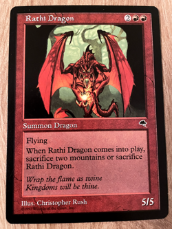 Rathi Dragon Mirage 1996 Magic Karte MtG Rathidrache Drache Drachen - Image 1