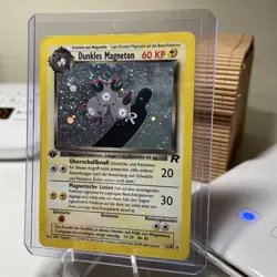 Pokemon |Dunkles Magneton| Deutsch|Team Rocket| 2000|011/082| First Edition Holo - Image 1