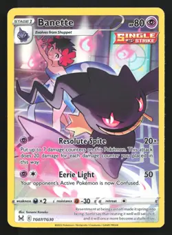 Pokemon Banette TG07 Lost Origin Trainer Gallery Ultra Rare Full Art Holo LP - Image 1