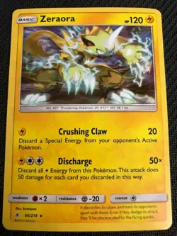 Pokemon : SM UNBROKEN BONDS ZERAORA 60/214 RARE HOLO THEME DECK EXCLUSIVE - Image 3