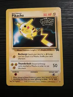 (SW) Pokemon TCG Pikachu #25 Black Star Promo - 1999 - WB The First Movie MP - Image 1