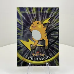 Raichu #26 Textured Holo Foil, Vintage 1999 Topps Pokemon TV Animation Edition - Image 1