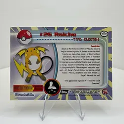 Raichu #26 Textured Holo Foil, Vintage 1999 Topps Pokemon TV Animation Edition - Image 2