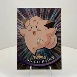 Clefairy #35 Textured Holo Foil, Vintage 1999 Topps Pokemon TV Animation Edition - Image 1