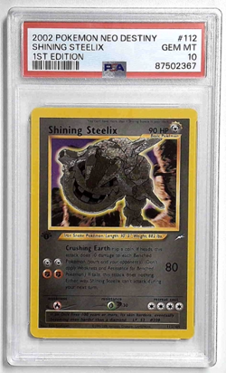 1x V1071: 2002: SHINING STEELIX: 112/105: 1ST EDITION: NEODESTINY: PSA 10: GEM - Image 1