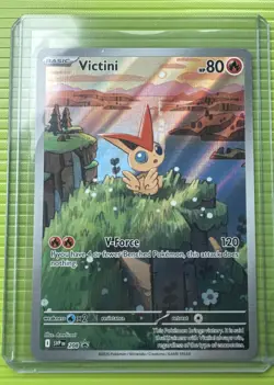 2025 Pokemon Victini Scarlet & Violet Black Star Promo #208 Near Mint - Image 1
