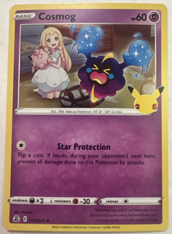 Cosmog 013/025 25th Anniversary Celebrations Pokemon Holo Foil Rare Nice! - Image 1