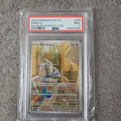 Pokemon Mimikyu Paldean Fates Pokemon Center Promo 075 PSA 9 Exclusive Stamp - Image 1