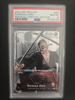 Bandai One Piece 25th Premium Roronoa Zoro P01-001 EN PSA 10 - Image 4