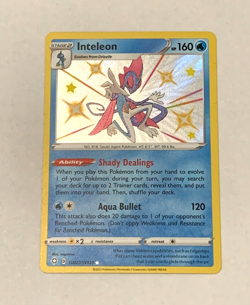 Inteleon Shiny Holo Rare - SV027/SV122 Shining Fates Shiny Vault Pokemon Card - Image 1