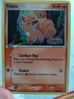 Pokemon Vulpix 69/108 Reverse Holo Stamped EX Power Keepers HP Card - Image 1