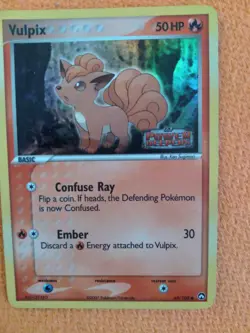 Pokemon Vulpix 69/108 Reverse Holo Stamped EX Power Keepers HP Card - Image 3