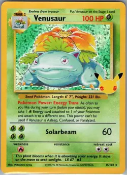 Venusaur 15/102 Celebrations: Classic Collection - Pokemon Card - NM - Image 1