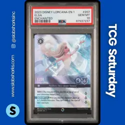 2023 DISNEY LORCANA EN 1 #207/204 THE FIRST CHAPTER ELSA ENCHANTED PSA 10 - Image 1