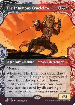 [1x] The Infamous Cruelclaw - Foil - Showcase Near Mint, English Bloomburrow MTG - Image 1