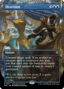 ~ Desertion (Borderless) ~ NM ~ Special Guests ~ MTG ~ - Image 1