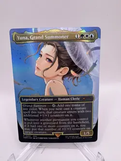 MTG English Yuna, Grand Summoner (Borderless) NM Foil Promos: WPN and Gateway - Image 1