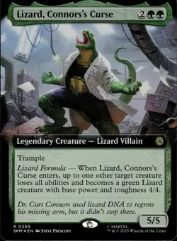 Lizard, Connor's Curse - Foil Rare Extended Art 0265 - Marvel's Spider-Man - MTG - Image 1