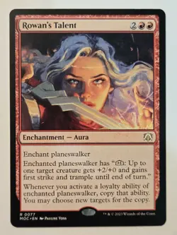 MTG Rowan's Talent March of the Machine Commander 0077 Regular Rare - Image 2