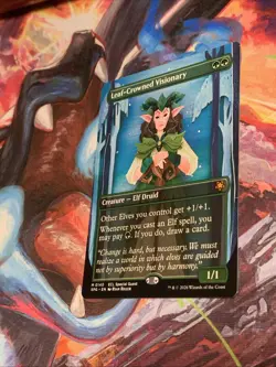 Leaf-Crowned Visionary (Borderless) Special Guests Mythic Rare Bloomburrow Mint - Image 2
