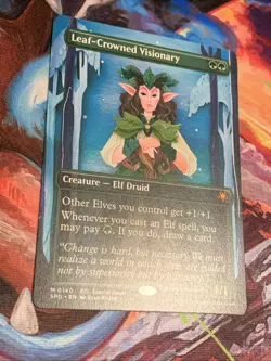 Leaf-Crowned Visionary (Borderless) Special Guests Mythic Rare Bloomburrow Mint - Image 3