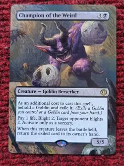 Champion of the Weird 95 MTG Secrets of Strixhaven Hand Painted Full Altered Art - Image 1