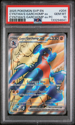 Cynthia's Garchomp ex #204 | SV: Black Star Promo | Pokemon | 2025 | PSA 10 - Image 1