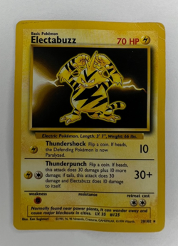 Electabuzz 20/102 Rare Base Set Unlimited Pokemon - Image 1