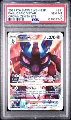 PSA 10 Lucario VSTAR - SWSH291 - Black Star Promo - Pokemon - Read Description - Image 1