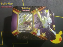 New Pokemon Card Sword & Shield Shining Fates Boltund V 6 Booster Pack Tin Box - Image 1