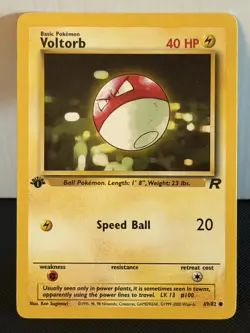 Voltorb 69/82 1st EDITION Team Rocket Common Pokemon Card VINTAGE!!!! - Image 1