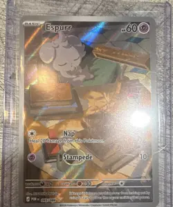 Nintendo Espurr Foil Holo Basic 095/088 POR 60 HP 10 Attack English Pokemon - Image 1