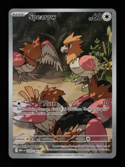 Spearow 151/132 Illustration Rare Mega Evolution Pokemon Cards - Image 1