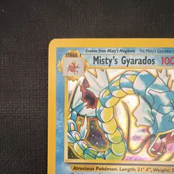 Pokemon TCG Misty’s Gyarados 13/132 Gym Challenge Holo Rare 100 HP 2000 English - Image 2