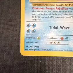 Pokemon TCG Misty’s Gyarados 13/132 Gym Challenge Holo Rare 100 HP 2000 English - Image 5